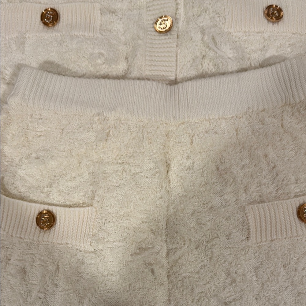 Italian Inspired Designer #5 Elegant White Textured Tank w/Skirt 2piece outfit - Picture 8 of 12